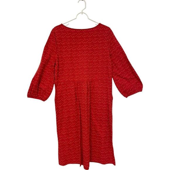 Boden Womens Odelia Dress UK 16L US 12L Red Geometric Stars Midi Patriotic NWT - Picture 2 of 13